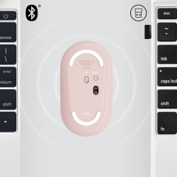 Souris sans fil Bluetooth Logitech Pebble M350 (Rose)