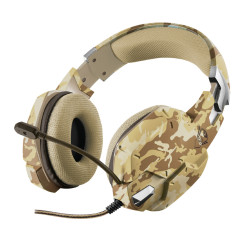 Casque Micro Gamer Trust GXT 322 Carus (Motif Camouflage Beige)