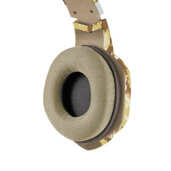 Casque Micro Gamer Trust GXT 322 Carus (Motif Camouflage Beige)