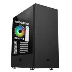 Boitier Moyen Tour ATX iTek Vertibra S210 RGB avec panneau vitré (Noir)