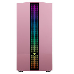 Boitier Mini Tour Micro ATX iTek Liflig P41 RGB avec panneau vitré (Rose)