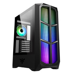 Boitier Moyen Tour ATX iTek Vertibra Y210 RGB avec panneau vitré (Noir)