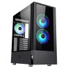 Boitier Moyen Tour ATX iTek Vertibra Q210 RGB avec panneaux vitrés (Noir)