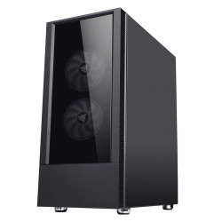 Boitier Moyen Tour ATX iTek Vertibra Q210 RGB avec panneaux vitrés (Noir)
