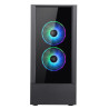 Boitier Moyen Tour ATX iTek Vertibra Q210 RGB avec panneaux vitrés (Noir)