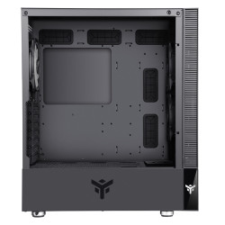 Boitier Moyen Tour ATX iTek Vertibra Q210 RGB avec panneaux vitrés (Noir)