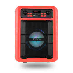 Enceinte nomade Bluetooth NGS Roller Lingo RGB avec Microphone (Rouge Noir)
