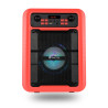 Enceinte nomade Bluetooth NGS Roller Lingo RGB avec Microphone (Rouge Noir)