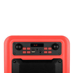 Enceinte nomade Bluetooth NGS Roller Lingo RGB avec Microphone (Rouge Noir)