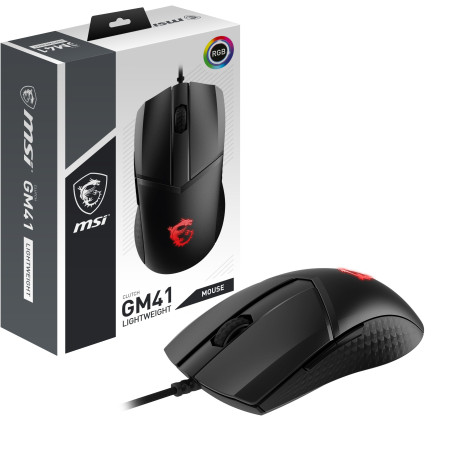 Souris filaire Gamer MSI Clutch GM41 Lightweight RGB (Noir)