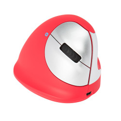 Souris sans fil Bluetooth ergonomique pour droitier R-Go He Sport (Gris Rouge)