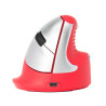 Souris sans fil Bluetooth ergonomique pour droitier R-Go He Sport (Gris Rouge)
