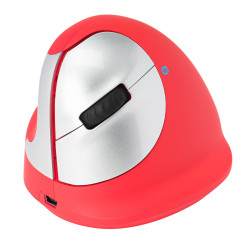 Souris sans fil Bluetooth ergonomique pour gaucher R-Go He Sport (Gris Rouge)