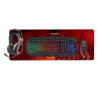 Pack 4 en 1 Gamer (Clavier Souris Casque Tapis) Mars Gaming MCPRGB2 RGB (Noir)