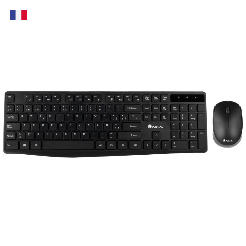 Pack Clavier - Souris sans fil NGS Allure (Noir)