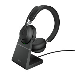 Casque Micro Jabra Evolve2 65 Stereo UC avec base (Noir)