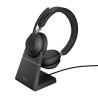 Casque Micro Jabra Evolve2 65 Stereo UC avec base (Noir)