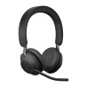 Casque Micro Jabra Evolve2 65 Stereo UC avec base (Noir)