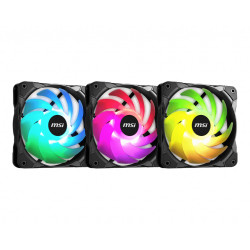 Lot de 3 Ventilateurs de boitier MSI Mag Max F12A-3 RGB 12cm (Noir)