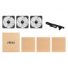 Lot de 3 Ventilateurs de boitier MSI Mag Max F12A-3 RGB 12cm (Noir)