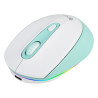 Souris sans fil rechargeable NGS Led SmogMint-RB Multimode (2.4Ghz+Bluetooth) (Blanc Vert)