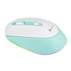 Souris sans fil rechargeable NGS Led SmogMint-RB Multimode (2.4Ghz+Bluetooth) (Blanc Vert)