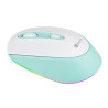 Souris sans fil rechargeable NGS Led SmogMint-RB Multimode (2.4Ghz+Bluetooth) (Blanc Vert)