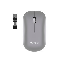 Souris sans fil rechargeable NGS Snoop Multimode (2.4Ghz+Bluetooth) (Gris)