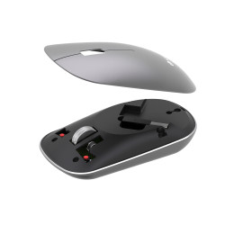 Souris sans fil rechargeable NGS Snoop Multimode (2.4Ghz+Bluetooth) (Gris)