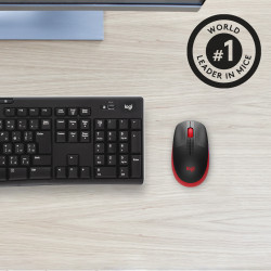 Souris sans fil Logitech M190 (Noir Rouge)