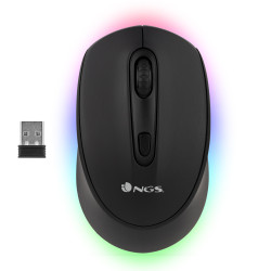 Souris sans fil rechargeable NGS Led Smog-RB Multimode (2.4Ghz+Bluetooth) (Noir)