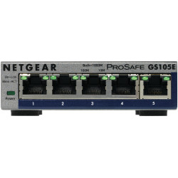Switch réseau ethernet Gigabit Netgear GS105E - 5 ports (Métal)