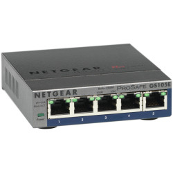 Switch réseau ethernet Gigabit Netgear GS105E - 5 ports (Métal)