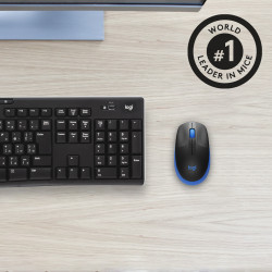 Souris sans fil Logitech M190 (Noir Bleu)
