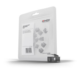 Lot de 20 Connecteurs verrous RJ45 Lindy sans clé (vérrouillage RJ45 mural)