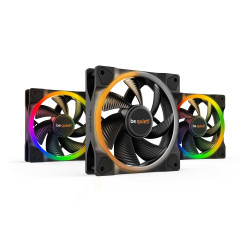 Lot de 3 Ventilateurs de boitier Be Quiet Light Wings PWM RGB - 12cm (Noir)