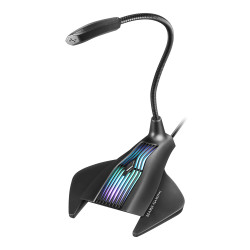 Microphone sur pied Mars Gaming MMIC RGB (Noir)
