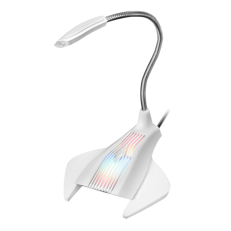 Microphone sur pied Mars Gaming MMIC RGB (Blanc)