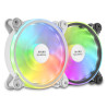 Ventilateur boitier Mars Gaming MFX RGB 12cm (Blanc)