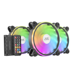 Ventilateur boitier Mars Gaming MFXKIT RGB 12cm - pack de 3 (Noir)