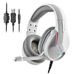 Casque Micro Gamer NGS GHX-515 RGB (Blanc Gris)