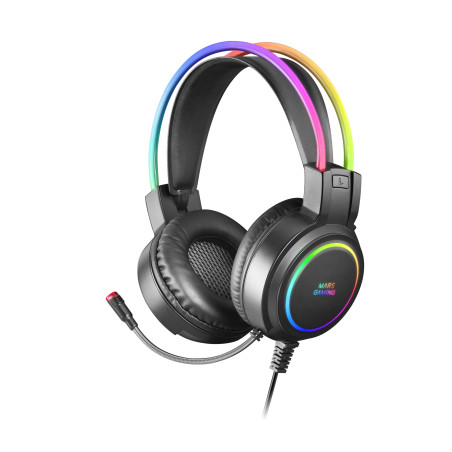 Casque Micro Gamer Mars Gaming MHRGB RGB (Noir)