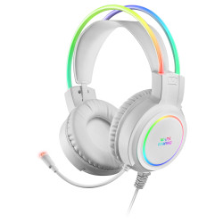 Casque Micro Gamer Mars Gaming MHRGB RGB (Blanc)