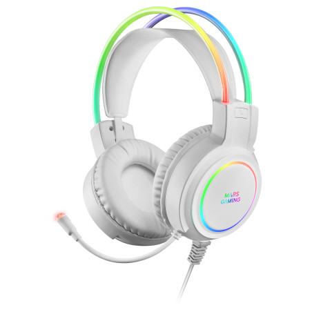 Casque Micro Gamer Mars Gaming MHRGB RGB (Blanc)