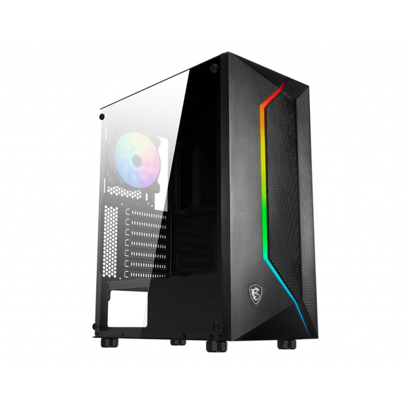 Boitier Moyen Tour ATX MSI Mag Vampiric 100R RGB avec panneaux vitrés (Noir)