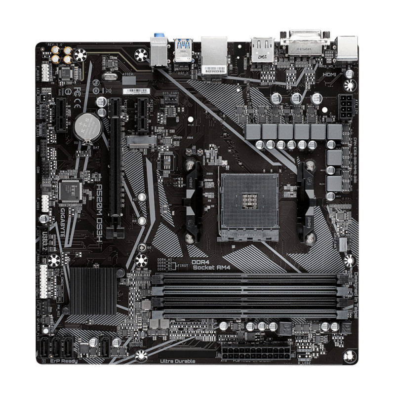 Carte Mère Gigabyte A520M DS3H (AM4) Micro ATX