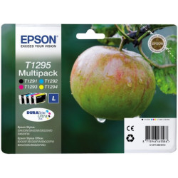 Pack 4 cartouches d'encre Epson Pomme T1295