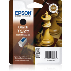 Cartouche d'encre Epson Echiquier T0511 (Noir)