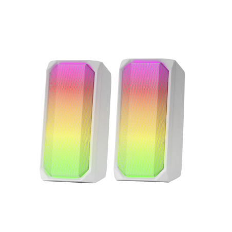 Enceintes Bluetooth Mars Gaming MSRGB RGB (Blanc)