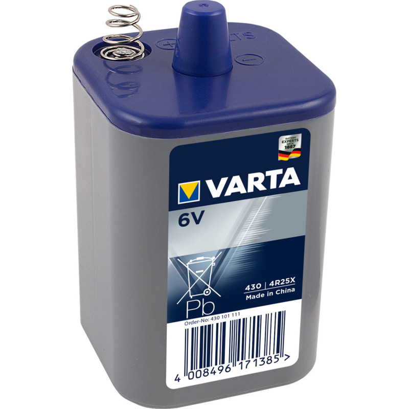 Pile Varta V430 avec ressorts 8100 mAh 6V Pile Varta V430 avec ressorts 8100 mAh 6V